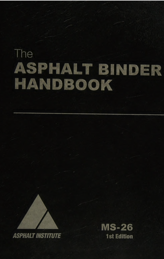 کاور کتاب MS-26 The Asphalt Binder Handbook