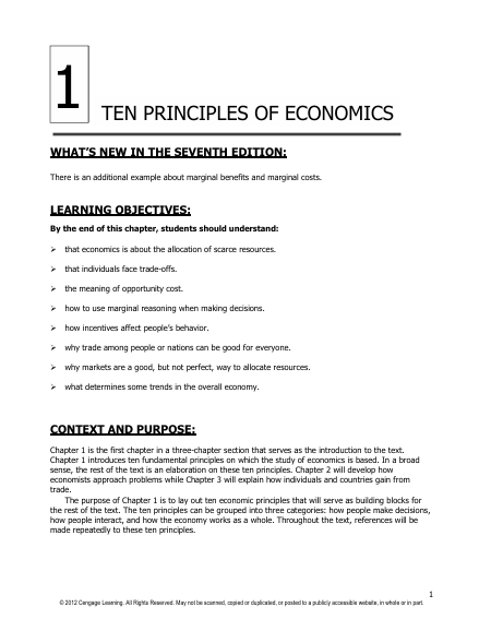 کاور کتاب solutions manual for principles of economics 7th edition