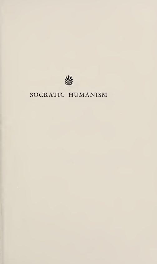 کاور کتاب Socratic Humanism Paperback – Import, January 1, 1963