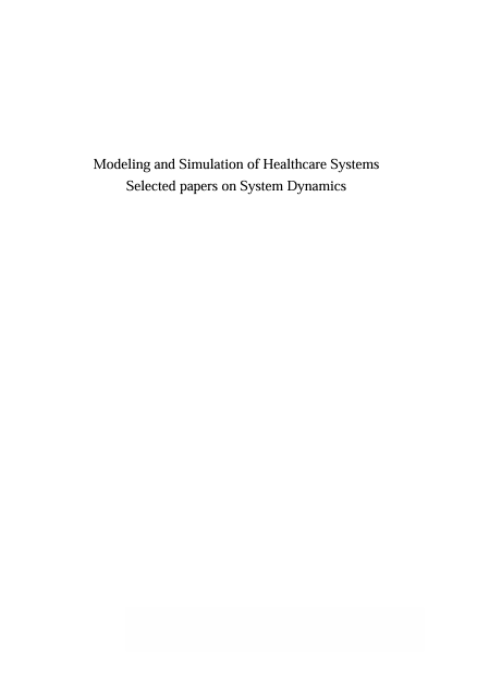 کاور کتاب Modeling and Simulation of Healthcare Systems