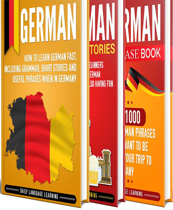 کاور کتاب German: The Ultimate Guide for Beginners Who Want to Learn the German Language, Including German Grammar, German Short Stories, and Over 1000 German Phrases Audible Logo Audible Audiobook – Unabridged