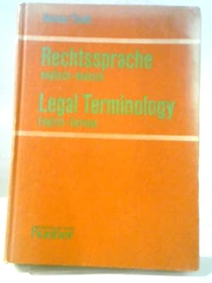 کاور کتاب Renner/Tooth  Rechtssprache  englisch-deutsch  Legal Terminology  English-German  Jorachande wett hueber