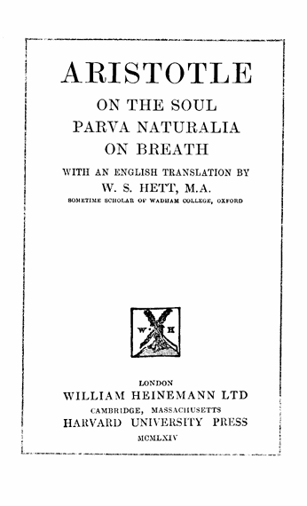 کاور کتاب On the Soul & Parva Naturalia Audible Logo Audible Audiobook – Unabridged