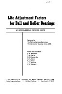 کاور کتاب Life Adjustment Factors for Ball and Roller Bearings: An Engineering Design Guide