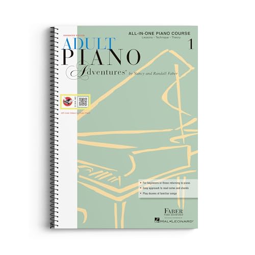 کاور کتاب Adult Piano Adventures All-in-One Piano Course Book 1