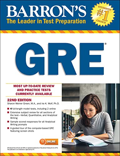 کاور کتاب barron\'s GRE 22nd edition