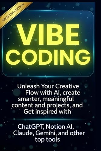 کاور کتاب VIBE CODING: Unleash Your Creative Flow with AI, create smarter, meaningful content and projects, and get inspired with ChatGPT, Notion AI, Claude, Gemini, and other top tools