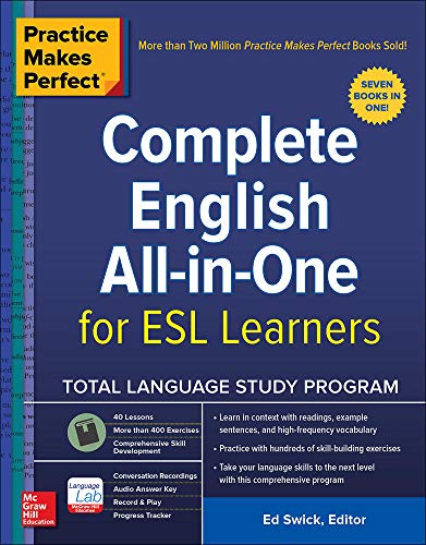 کاور کتاب Practice Makes Perfect: Complete English All-in-One for ESL Learners