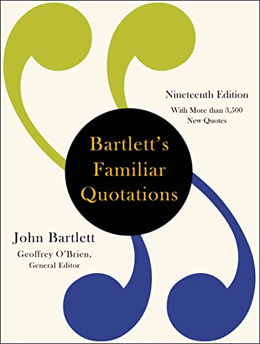 کاور کتاب Bartlett's Familiar Quotations (19th Edition)