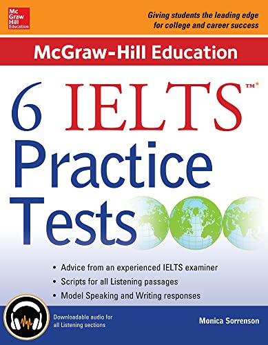 کاور کتاب McGraw-Hill Education 6 IELTS Practice Tests with Audio 1st Edition