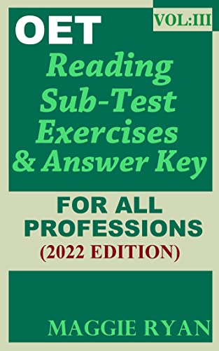 کاور کتاب OET Reading For All-Professions by Maggie Ryan: Updated OET Preparation Book: VOL. 3