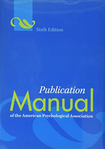 کاور کتاب Publication Manual of the American Psychological Association 6th ed. Edition