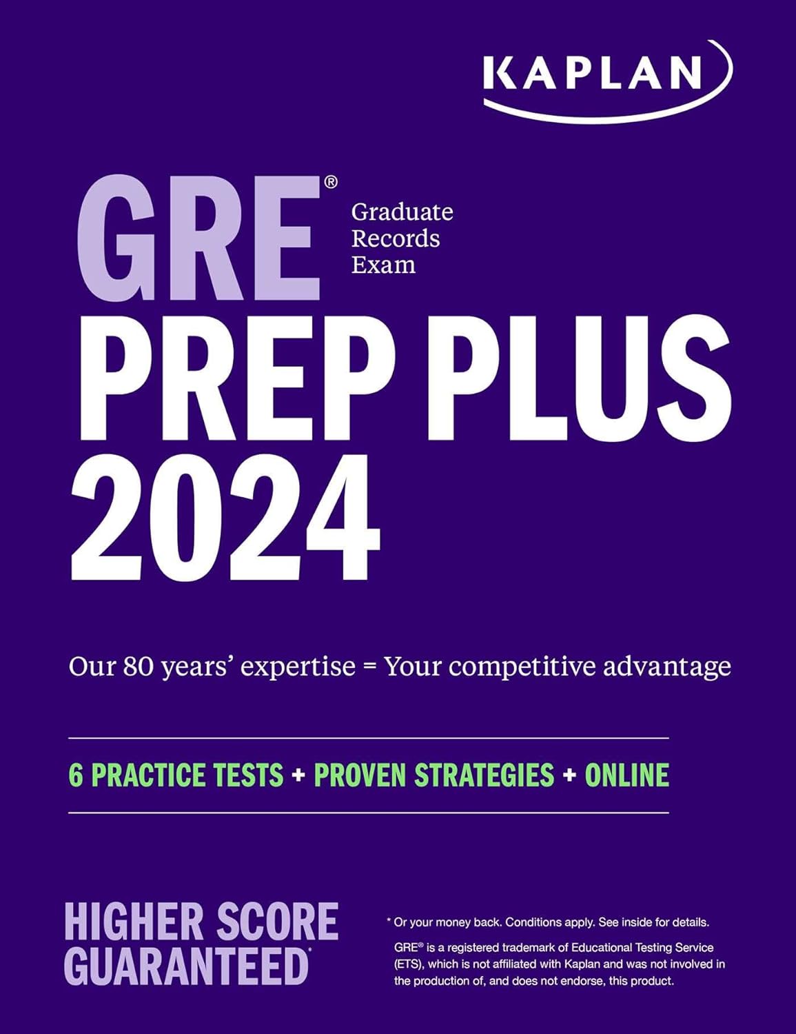 کاور کتاب GRE Prep Plus 2024: 6 Practice Tests + Proven Strategies + Online (Kaplan Test Prep)
