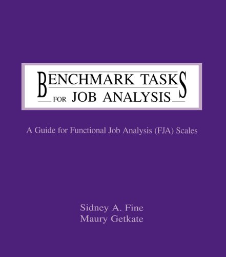 کاور کتاب Benchmark Tasks for Job Analysis: A Guide for Functional Job Analysis (fja) Scales (Applied Psychology Series)