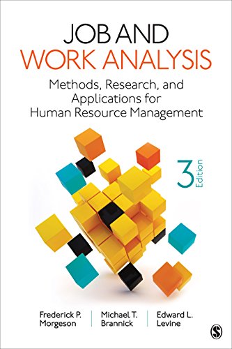 کاور کتاب Job and Work Analysis: Methods, Research, and Applications for Human Resource Management 3rd Edition