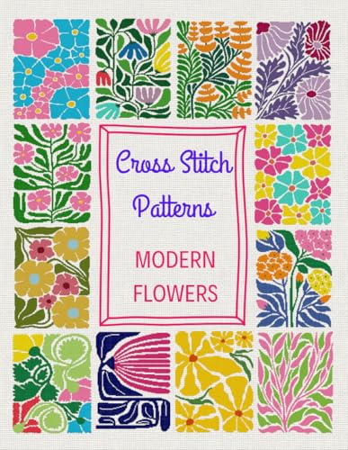 کاور کتاب Cross Stitch Patterns: Modern Flowers