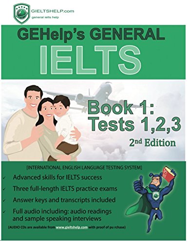 کاور کتاب GEHelp's General IELTS Book 1: Tests, 1, 2, 3 (Test Book)