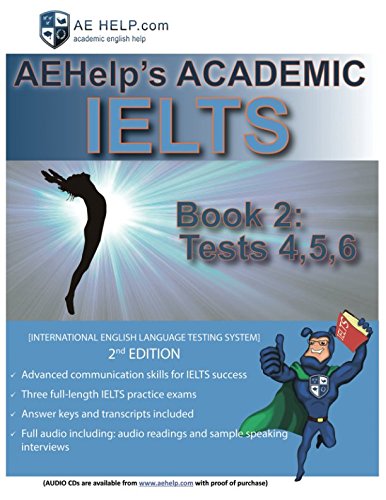 کاور کتاب AEHelp's Academic IELTS Book 2: Tests, 4, 5, 6 (Test Book)