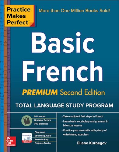 کاور کتاب Practice Makes Perfect: Basic French, Premium Second Edition 2nd Edition