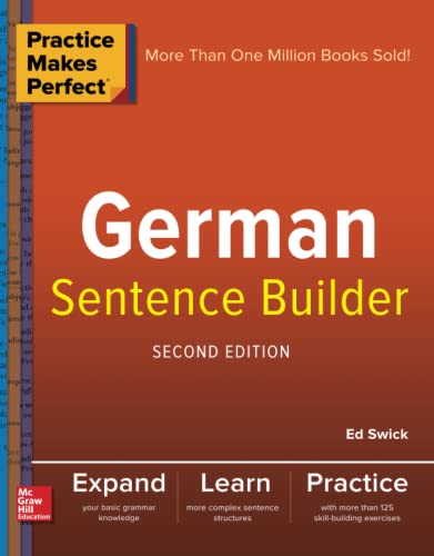 کاور کتاب Practice Makes Perfect German Sentence Builder 2nd Edition