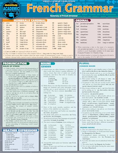 کاور کتاب French Grammar (Quickstudy: Academic) 58658th Edition