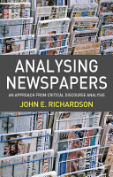 کاور کتاب Analysing Newspapers: An Approach from Critical Discourse Analysis