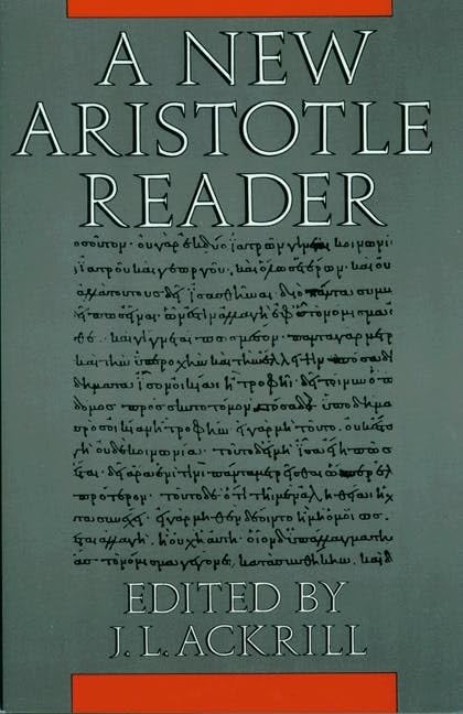 کاور کتاب A New Aristotle Reader Later Printing Used Edition