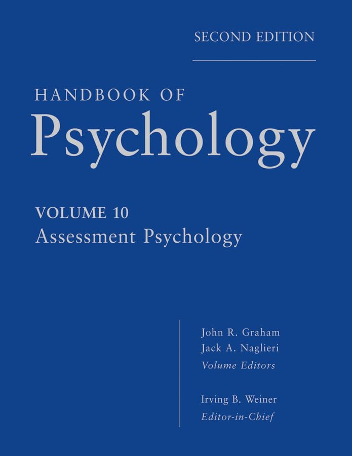 کاور کتاب Handbook of Psychology, Volume 10, Assessment Psychology, 2nd Edition