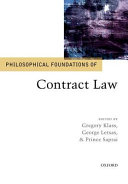 کاور کتاب Philosophical Foundations of Contract Law