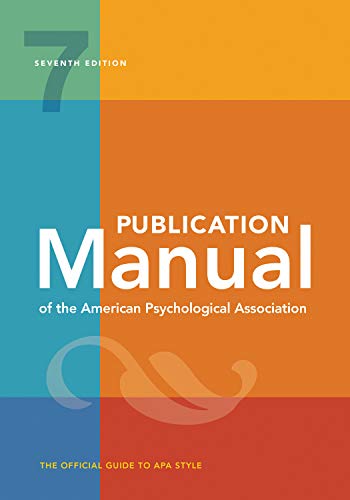کاور کتاب Publication Manual (OFFICIAL) 7th Edition of the American Psychological Association Seventh Edition