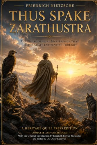 کاور کتاب Thus Spake Zarathustra: The Philosophical Masterpiece That Helped Shape Existential Thought. Includes Historical Context, Literary Analysis, Symbol Guide, and Author Biography