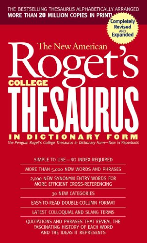 کاور کتاب New American Roget's College Thesaurus in Dictionary Form