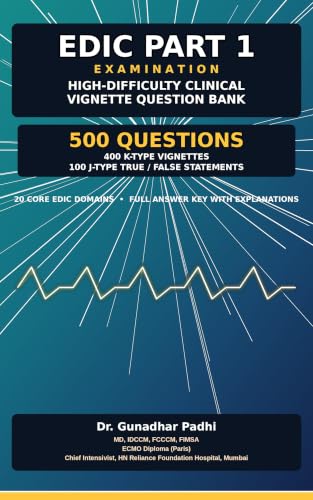 کاور کتاب EDIC 1 Exam High difficulty clinical vignette question bank  Full Answers key with explanation of 500 questions