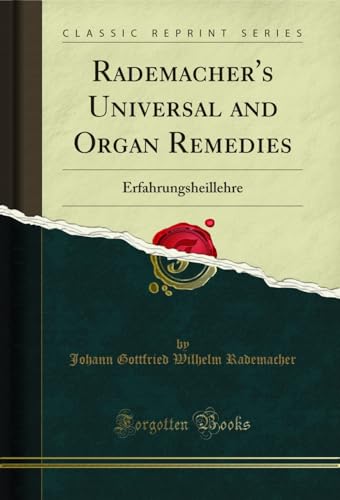 کاور کتاب rademacher's universal and organ remedies