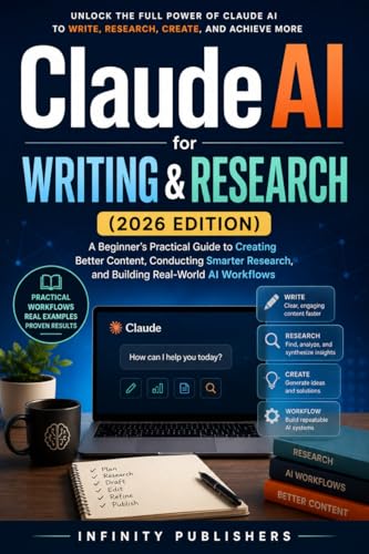 کاور کتاب Claude: Writing and Research for 2026
