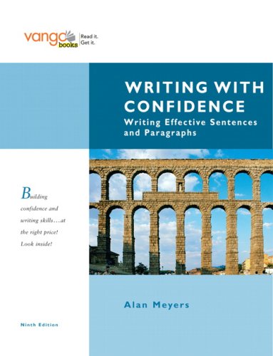 کاور کتاب Writing with Confidence: Writing Effective Sentences and Paragraphs 9th