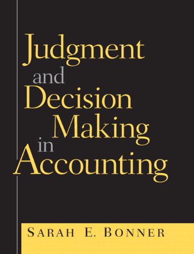 کاور کتاب Judgment and Decision Making in Accounting