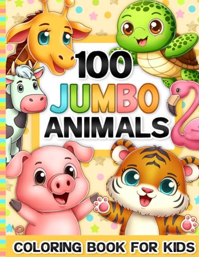 کاور کتاب Animals Coloring Book for Kids: For Girls and Boys Ages 4-8 and Toddlers 1-3, 2-4