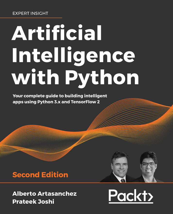 کاور کتاب Artificial intelligence with python by Albert Artasanchez