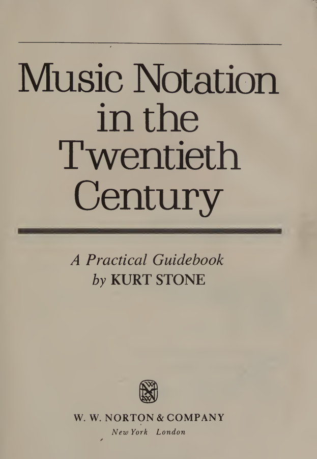 کاور کتاب Music notation in the tweintieth century