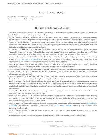 کاور کتاب Immigration Law & Crimes