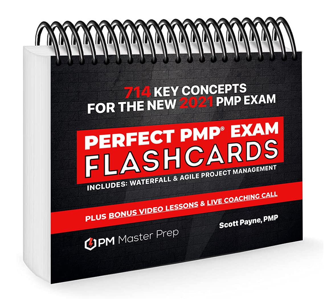 کاور کتاب PMP Exam Flashcards (PMBOK Guide, 7th Edition): Including FREE eCourse and Live Training with PMP Master, Scott Payne